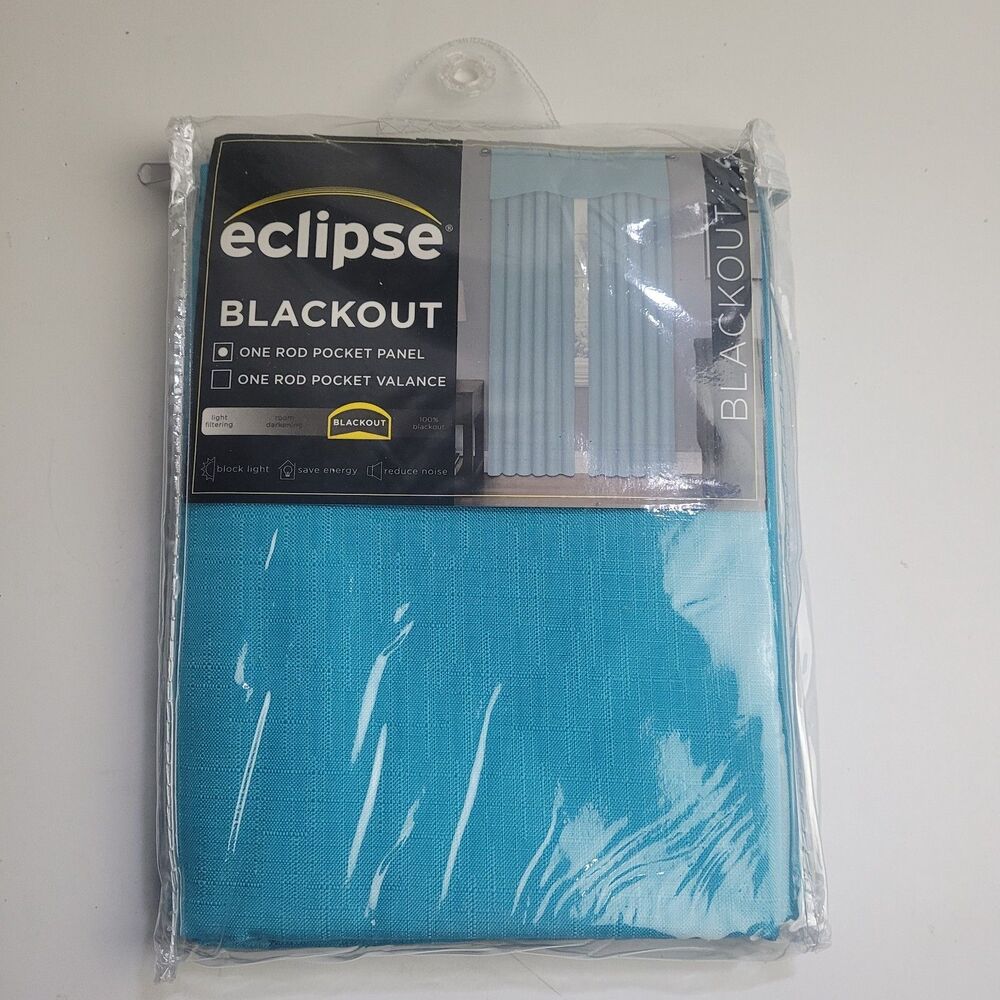 NEW Eclipse Kendall Turquoise Blackout Thermal Curtain Panel 42x63in #CT5